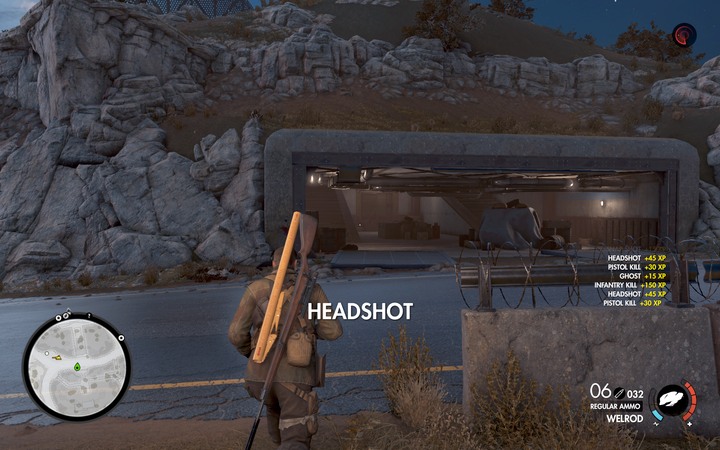 The safest way to the antenna (M6,17) leads from the bunker with the document - leave it and go to the passage (M6,16) on the other side of the road (there are only two enemies) - The second document, the antenna and the fifth cannon | Magazzeno Facility - Mission 6: Magazzeno Facility - Sniper Elite 4 Game Guide