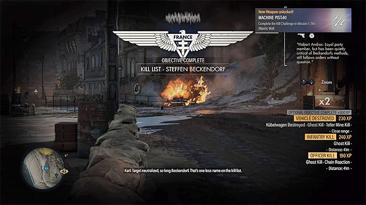 Try to clear the eastern part of the town first without alerting your target so that you can safely approach the road that runs through the town - Sniper Elite 5: Kill List Target (Mission 1), Steffen Beckendorf - walkthrough - Mission 1 - Atlantic Wall - Sniper Elite 5 Guide, Walkthrough