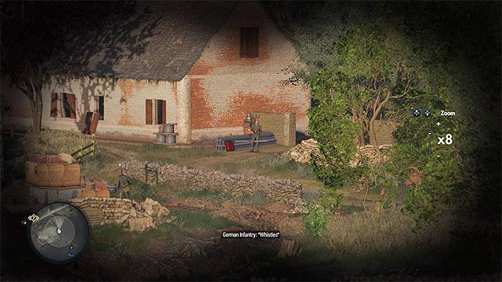 The right path is the best in our opinion, because it leads to the perfect passage to the chateau that will allow you to avoid most of the enemies - Sniper Elite 5: Infiltrating the Chateau and finding Mollers office (mission 2) - walkthrough - Mission 2 - Occupied Residence - Sniper Elite 5 Guide, Walkthrough