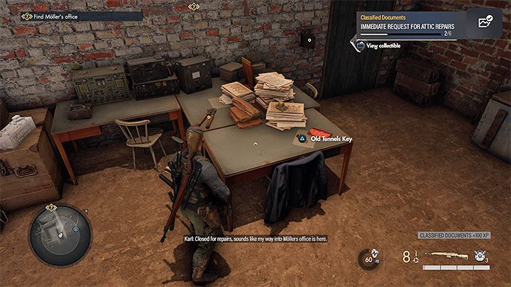 The entrance is closed - you can open it in two ways - Sniper Elite 5: Infiltrating the Chateau and finding Mollers office (mission 2) - walkthrough - Mission 2 - Occupied Residence - Sniper Elite 5 Guide, Walkthrough