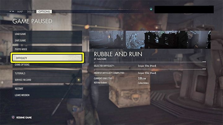 In the game, you choose the difficulty level for the first time when you start a new campaign - Sniper Elite 5: Choosing a difficulty level - Basics - Sniper Elite 5 Guide, Walkthrough