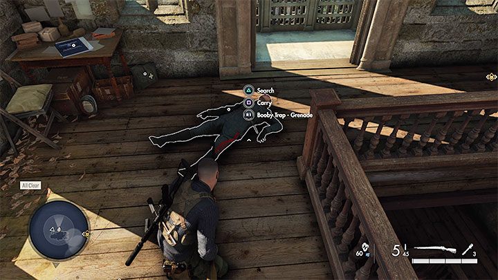 Locate the stairs leading to the church tower - Sniper Elite 5: Infiltrating the island and determining the meeting place (mission 3) - walkthrough - Mission 3 - Spy Academy - Sniper Elite 5 Guide, Walkthrough