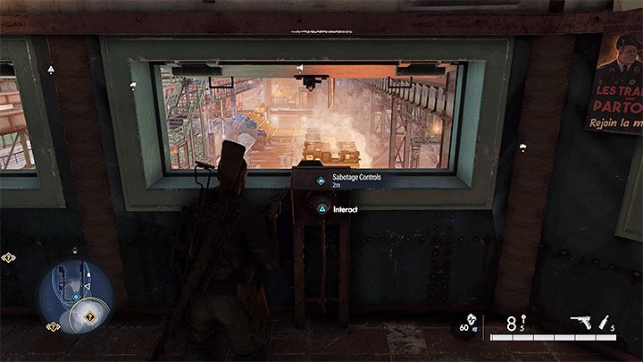 In the control room, get rid of the guard and sabotage the control console - Sniper Elite 5: Side quests (Mission 4) - walkthrough - Mission 4 - War Factory - Sniper Elite 5 Guide, Walkthrough