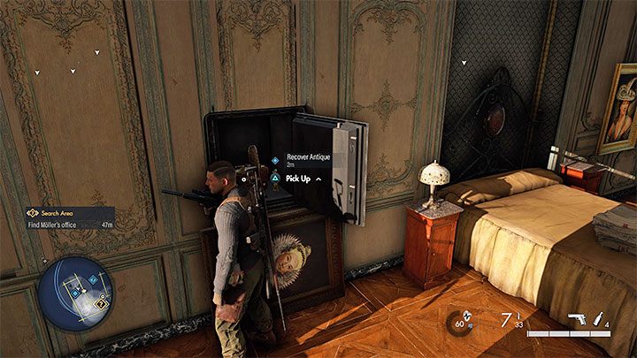 Since you obtained the combination for the safe (by reading the document), you can open it without using explosives - Sniper Elite 5: Retrieving stolen antiques (Mission 2 side quest) - walkthrough - Mission 2 - Occupied Residence - Sniper Elite 5 Guide, Walkthrough