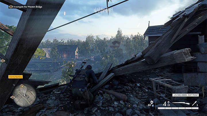 This is the easier option, as you won't need to avoid or eliminate the snipers on the west - Sniper Elite 5: Securing the crossing (mission 6) - walkthrough - Mission 6 - Liberation - Sniper Elite 5 Guide, Walkthrough