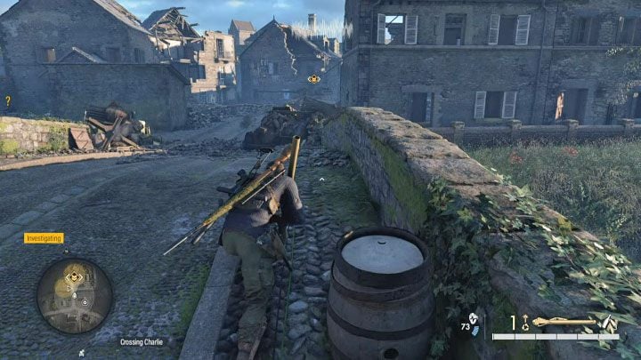 Try not to alert the tank crew or the nearby soldiers - Sniper Elite 5: Liberating the northern town (mission 6) - walkthrough - Mission 6 - Liberation - Sniper Elite 5 Guide, Walkthrough