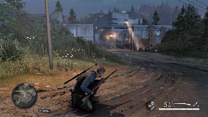 There are two checkpoints on the map - southern (picture 1) and eastern (picture 2) - Sniper Elite 5: Mission 7 (Secret Weapons) map and location description - walkthrough - Mission 7 - Secret weapons - Sniper Elite 5 Guide, Walkthrough