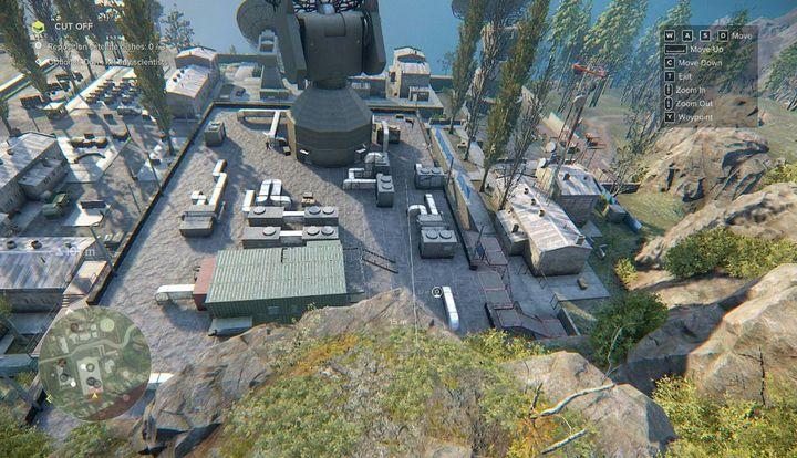 The spot behind the first satellite is a perfect place to fire - Cut Off | Act 1 | Walkthrough - Act 1 - Sniper: Ghost Warrior 3 Game Guide