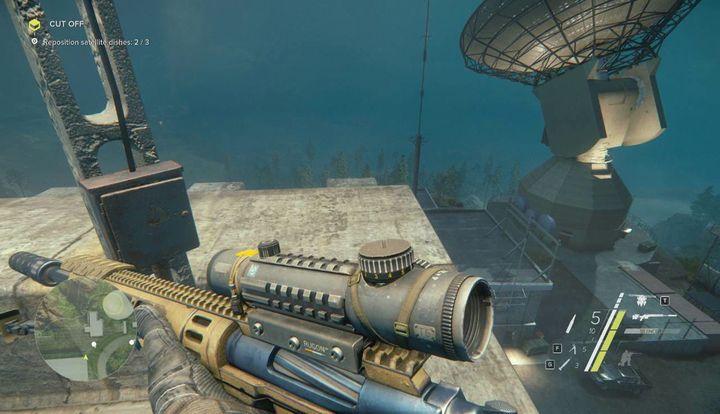 Kill your enemies, reach the lower levels and get to the last satellite dish - Cut Off | Act 1 | Walkthrough - Act 1 - Sniper: Ghost Warrior 3 Game Guide