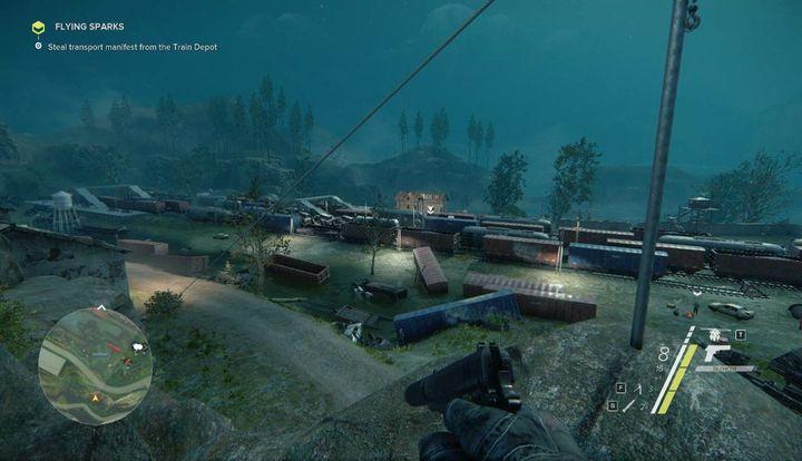 Inside the facility, there are a dozen or so armed soldiers - Flying Sparks | Act 1 | Walkthrough - Act 1 - Sniper: Ghost Warrior 3 Game Guide