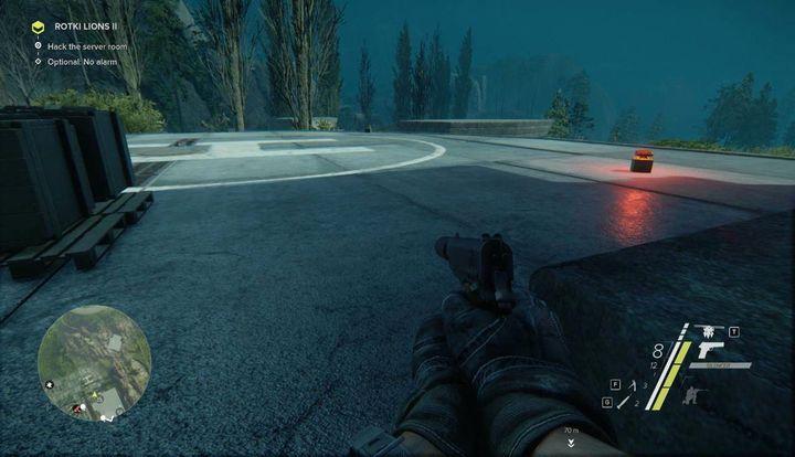If you want to complete the optional task: no alarm, get back to the basement the same way you got to the building in the first place and look in front of you - Rotki Lions I and II | Side-Ops | Walkthrough - Act 1 - Sniper: Ghost Warrior 3 Game Guide