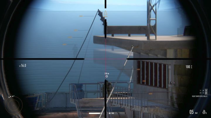 The correct setting of the sight, relative to the target a little over 300 meters away. - Sniper Ghost Warrior Contracts: Shooting - Sniper Ghost Warrior Contracts: Basics - Sniper Ghost Warrior Contracts Guide