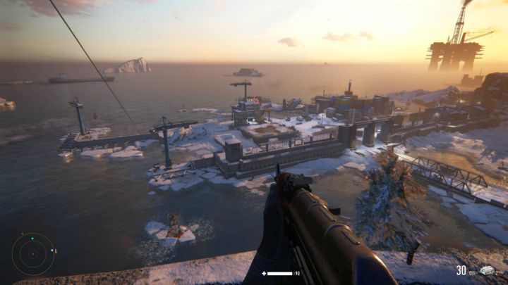 You will have a great view of the enemy base from the lighthouse. - Sniper Ghost Warrior Contracts: Kolchak Harbor Walkthrough - Sniper Ghost Warrior Contracts: Walkthrough - Sniper Ghost Warrior Contracts Guide
