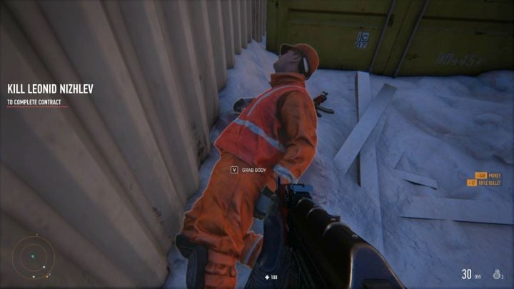Leonid looks like a typical worker, but he is deadly at close range. - Sniper Ghost Warrior Contracts: Kolchak Harbor Walkthrough - Sniper Ghost Warrior Contracts: Walkthrough - Sniper Ghost Warrior Contracts Guide