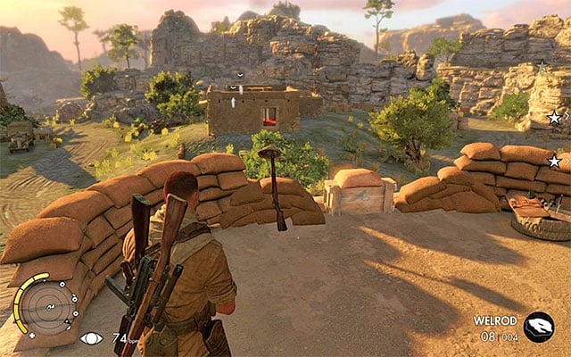 High paths and Sniper Nests will give you a better view - Sniper Elite 3 Afrika: Destroying the first artillery station - Sniper Elite 3 Afrika: Mission 3 - Halfaya Pass - Sniper Elite III: Afrika Game Guide