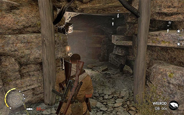 One of the narrow passages - most of them are not guarded - Sniper Elite 3 Afrika: Destroying the first artillery station - Sniper Elite 3 Afrika: Mission 3 - Halfaya Pass - Sniper Elite III: Afrika Game Guide
