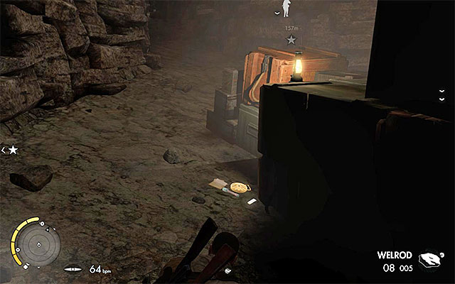 The War Diary is behind the cases in a small cave - Sniper Elite 3 Afrika: Destroying the second artillery station - Sniper Elite 3 Afrika: Mission 3 - Halfaya Pass - Sniper Elite III: Afrika Game Guide