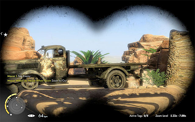 Use the sniper rifle to attack the enemies, whenever you get the opportunity to drown out the noise - Sniper Elite 3 Afrika: Getting to the old city - Sniper Elite 3 Afrika: Mission 5 - Siwa Oasis - Sniper Elite III: Afrika Game Guide