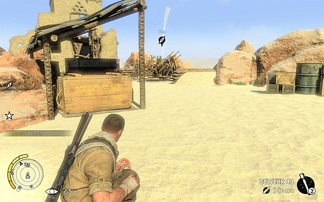 The vicinities of the second AA station - Sniper Elite 3 Afrika: Exploration of the old city - Sniper Elite 3 Afrika: Mission 5 - Siwa Oasis - Sniper Elite III: Afrika Game Guide