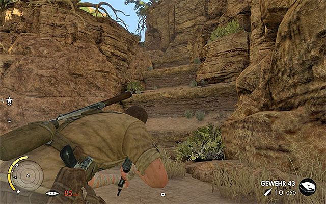 The variant that I suggest assumes that you climb the Southern hill that neighbors Vahlens command center - Sniper Elite 3 Afrika: Getting to Vahlens command center - Sniper Elite 3 Afrika: Mission 6 - Kasserine Pass - Sniper Elite III: Afrika Game Guide