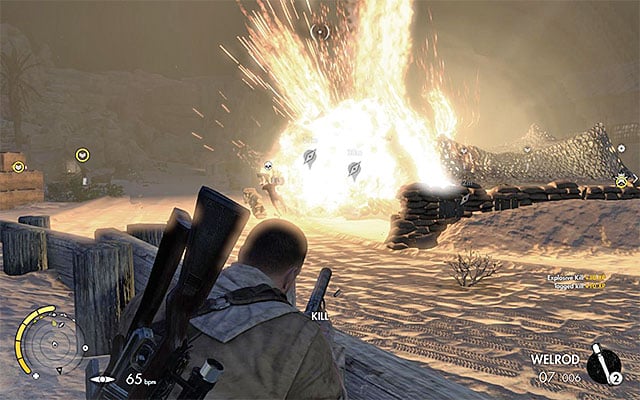 There are three depots to blow up - Sniper Elite 3 Afrika: Exploration of the western part of the airfield - Sniper Elite 3 Afrika: Mission 7 - Pont Du Fahs Airfield - Sniper Elite III: Afrika Game Guide