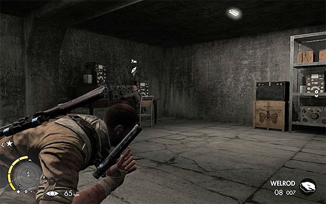 The radiotelegraph operator - Sniper Elite 3 Afrika: Exploration of the western part of the airfield - Sniper Elite 3 Afrika: Mission 7 - Pont Du Fahs Airfield - Sniper Elite III: Afrika Game Guide