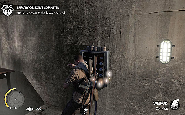 Sabotage the fuse box - Sniper Elite 3 Afrika: Accessing the bunker complex - Sniper Elite 3 Afrika: Mission 7 - Pont Du Fahs Airfield - Sniper Elite III: Afrika Game Guide