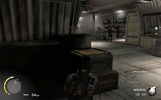 The central part of the underground bunkers - Sniper Elite 3 Afrika: Finding the map of the factory - Sniper Elite 3 Afrika: Mission 7 - Pont Du Fahs Airfield - Sniper Elite III: Afrika Game Guide