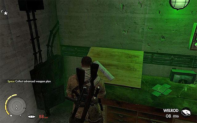 The location where you find the third schematic - Sniper Elite 3 Afrika: Destroying the ammo depot - Sniper Elite 3 Afrika: Mission 8 - Ratte Factory - Sniper Elite III: Afrika Game Guide