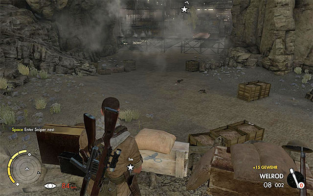 The sniper nest - Sniper Elite 3 Afrika: Taking the shot from the sniper nest - Sniper Elite 3 Afrika: Mission 8 - Ratte Factory - Sniper Elite III: Afrika Game Guide