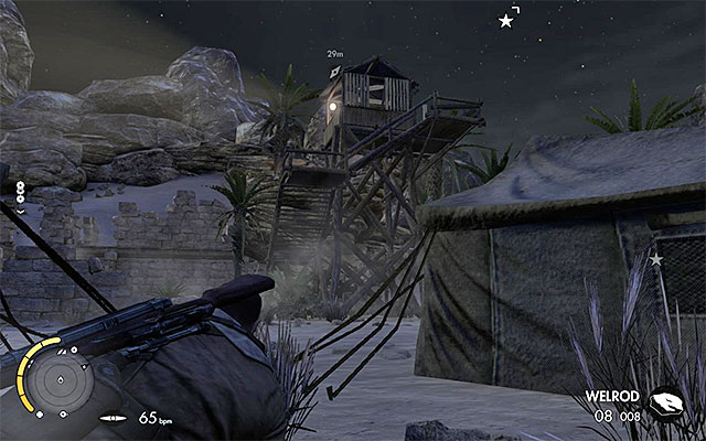 The sniper nest is in the tower with the spotlight - Sniper Elite 3 Afrika: Long Shots Collectibles - Mission 2 - Sniper Elite 3 Afrika: Collectibles - Mission 2 - Sniper Elite III: Afrika Game Guide