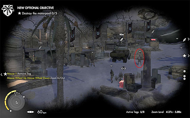 The enemy with the second weapon part is in the motorpool, in the Northern part of the map and he is connected with one of the secondary objectives of the mission - Sniper Elite 3 Afrika: Weapon Parts Collectibles - Mission 2 - Sniper Elite 3 Afrika: Collectibles - Mission 2 - Sniper Elite III: Afrika Game Guide
