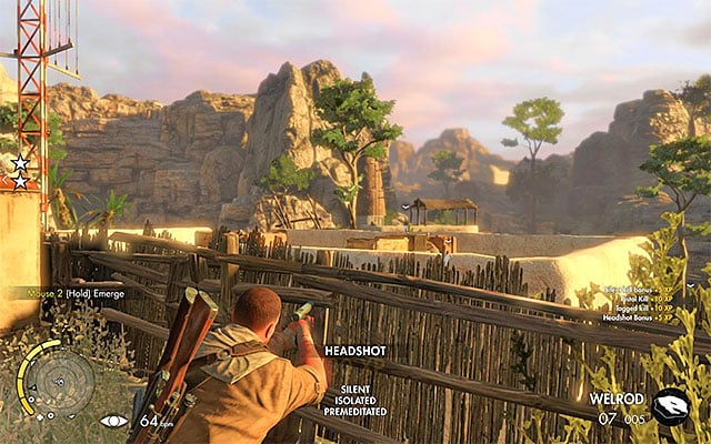The enemy is walking around on a rooftop, close to the generator - Sniper Elite 3 Afrika: Weapon Parts Collectibles - Mission 3 - Sniper Elite 3 Afrika: Collectibles - Mission 3 - Sniper Elite III: Afrika Game Guide