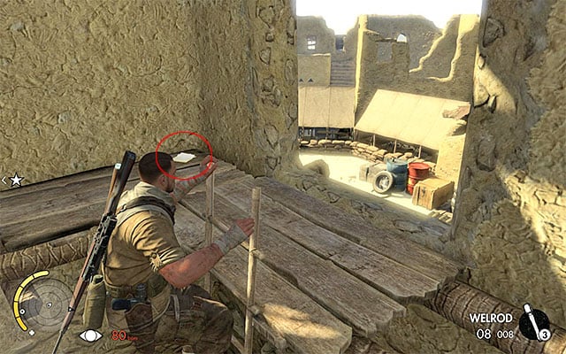 Climb the ladder to the upper floor of the building - Sniper Elite 3 Afrika: War Diaries Collectibles - Mission 5 - Sniper Elite 3 Afrika: Collectibles - Mission 5 - Sniper Elite III: Afrika Game Guide