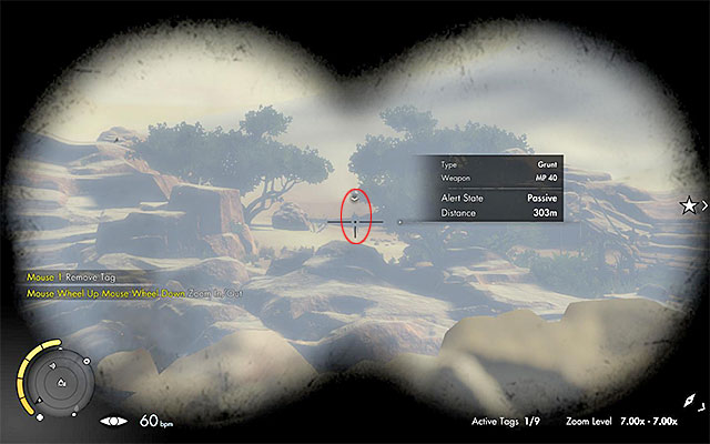 After you take your position in the nest, aim the sniper rifle at the enemy several hundred meters away - Sniper Elite 3 Afrika: Long Shots Collectibles - Mission 5 - Sniper Elite 3 Afrika: Collectibles - Mission 5 - Sniper Elite III: Afrika Game Guide