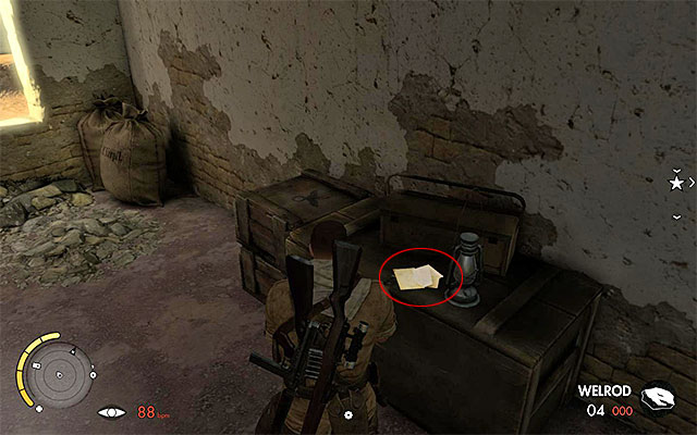 The document is on a big crate - Sniper Elite 3 Afrika: War Diaries Collectibles - Mission 6 - Sniper Elite 3 Afrika: Collectibles - Mission 6 - Sniper Elite III: Afrika Game Guide