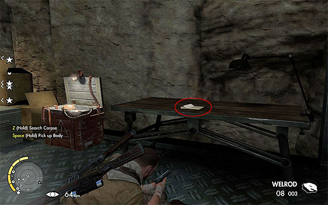Check out the table next to the supply crate - Sniper Elite 3 Afrika: War Diaries Collectibles - Mission 8 - Sniper Elite 3 Afrika: Collectibles - Mission 8 - Sniper Elite III: Afrika Game Guide