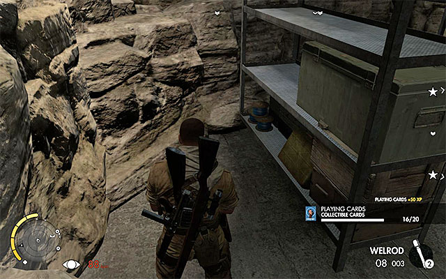 take a look around near one of the shelves - Sniper Elite 3 Afrika: Collectible Cards Collectibles - Mission 8 - Sniper Elite 3 Afrika: Collectibles - Mission 8 - Sniper Elite III: Afrika Game Guide