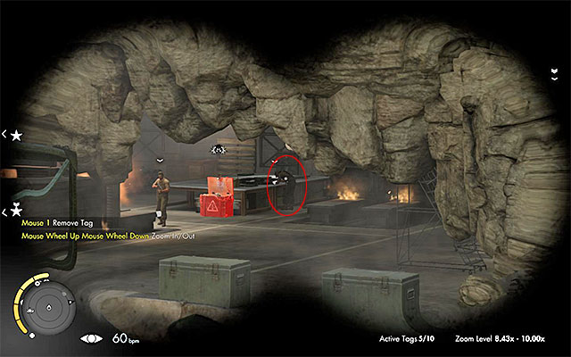 The enemy with the first part is working, by default, at one of the tables in the central part of the factory - Sniper Elite 3 Afrika: Weapon Parts Collectibles - Mission 8 - Sniper Elite 3 Afrika: Collectibles - Mission 8 - Sniper Elite III: Afrika Game Guide