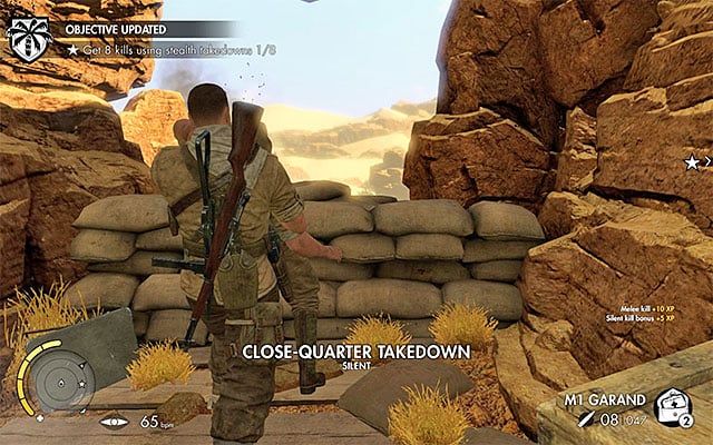 Its worth to eliminate the enemies with stealth. - Sniper Elite 3 Afrika: Crossing the mountain pass - Sniper Elite 3 Afrika: Mission 1 - Siege of Tobruk - Sniper Elite III: Afrika Game Guide