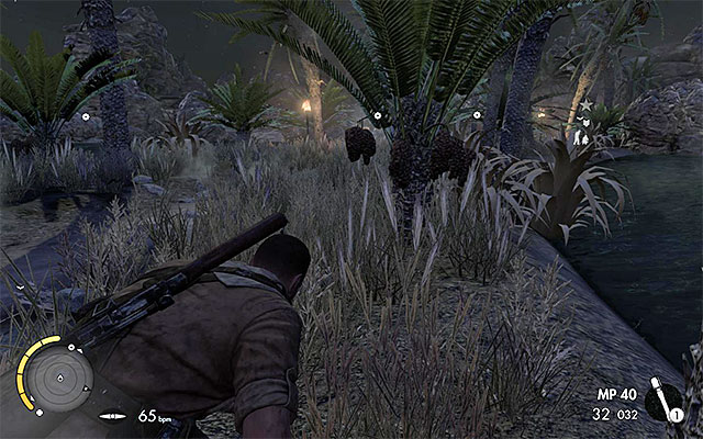 A passageway leading towards the third officer. - Sniper Elite 3 Afrika: Eliminating the third enemy officer - Sniper Elite 3 Afrika: Mission 2 - Gaberoun - Sniper Elite III: Afrika Game Guide