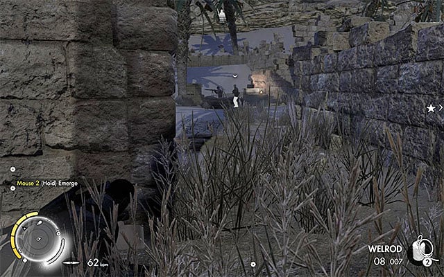 You can bypass the enemy machinegun emplacements. - Sniper Elite 3 Afrika: Eliminating the fourth enemy officer - Sniper Elite 3 Afrika: Mission 2 - Gaberoun - Sniper Elite III: Afrika Game Guide