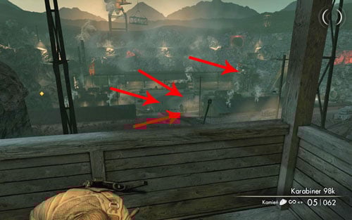 After eliminating him, slowly head onto the tower - it will provide you with a good view for further kills - Mission 2 - Mittelwerk Facility - p. 1 - Walkthrough - Sniper Elite V2 Game Guide & Walkthrough