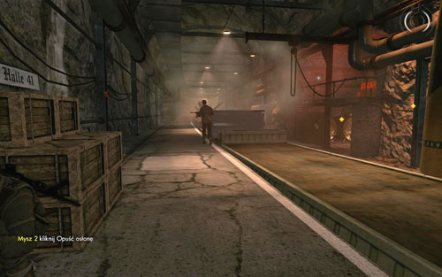 Wait for another sound and eliminate the guard leaning against the barrier - theres a chance he can be noticed by two other soldiers - in such case, when one of them (or both) head up the stairs, use this fact and kill them as well - Mission 2 - Mittelwerk Facility - p. 2 - Walkthrough - Sniper Elite V2 Game Guide & Walkthrough