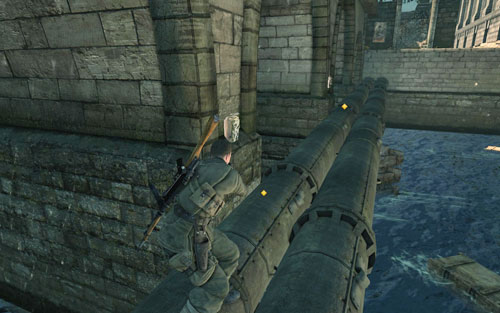 Eventually you will reach the bridge - Mission 3 - Kaiser-Friedrich Museum - p. 2 - Walkthrough - Sniper Elite V2 Game Guide & Walkthrough