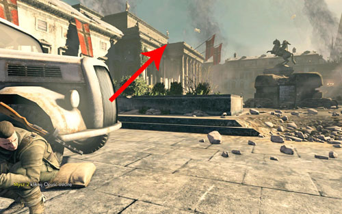 Leave the building and head onto the square - Mission 4 - Opernplatz - p. 2 - Walkthrough - Sniper Elite V2 Game Guide & Walkthrough