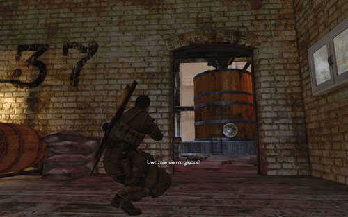 Head to the other side where you will find stairs leading down - Mission 6 - Tiergarten Flak Tower - p. 1 - Walkthrough - Sniper Elite V2 Game Guide & Walkthrough