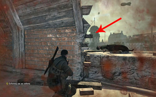 Run forwards and jump into the room right beside the destroyed ledge - Mission 8 - Kreuzberg Headquarters - p. 2 - Walkthrough - Sniper Elite V2 Game Guide & Walkthrough