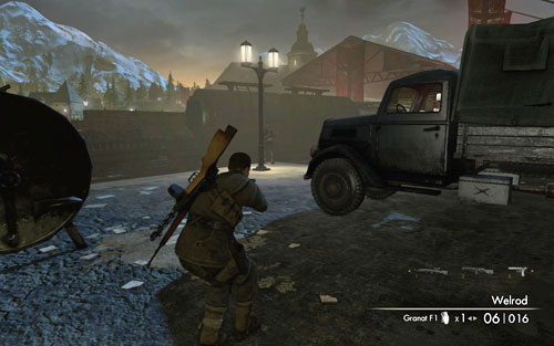 Right after the mission begins, equip the silenced pistol - DLC - Assassinate the Fuhrer - Walkthrough - Sniper Elite V2 Game Guide & Walkthrough