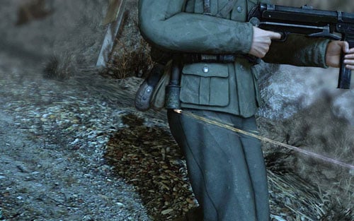 Move further along the path - in the distance you will note a patrol - DLC - Assassinate the Fuhrer - Walkthrough - Sniper Elite V2 Game Guide & Walkthrough